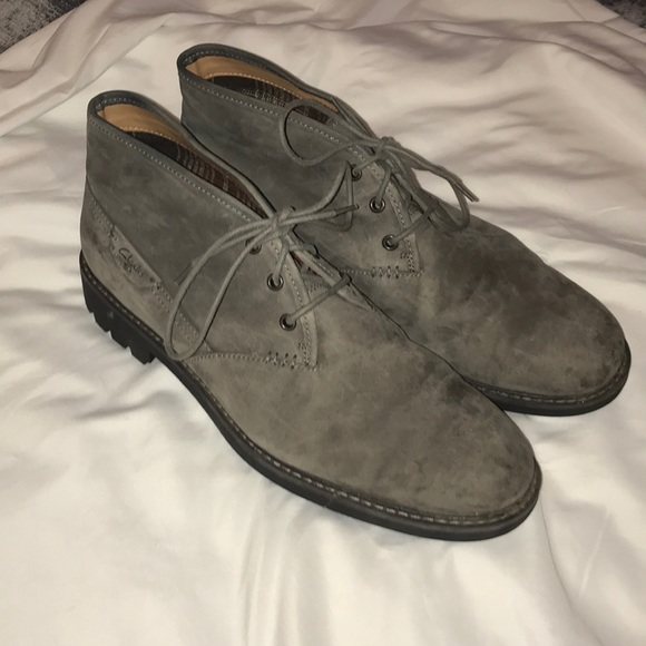 clarks grey mens shoes